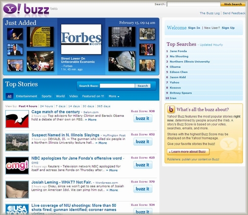 Yahoo! Buzzのスクリーンショット