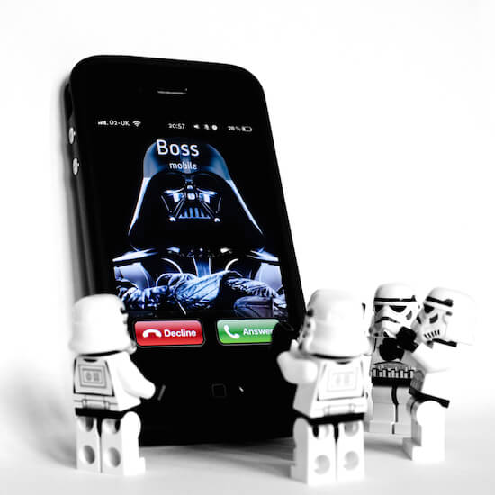 Darth Vader is calling over mobile phone