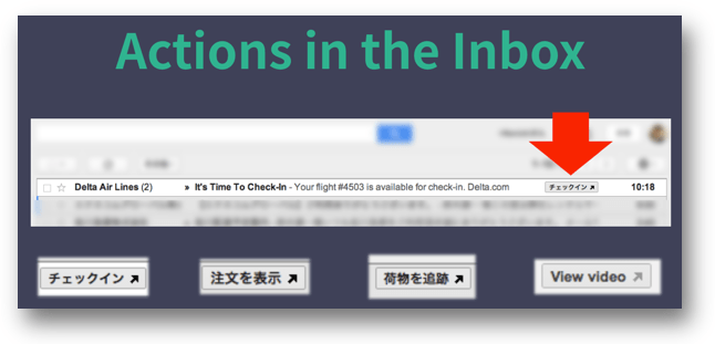 GmailのActions in the Inboxの例