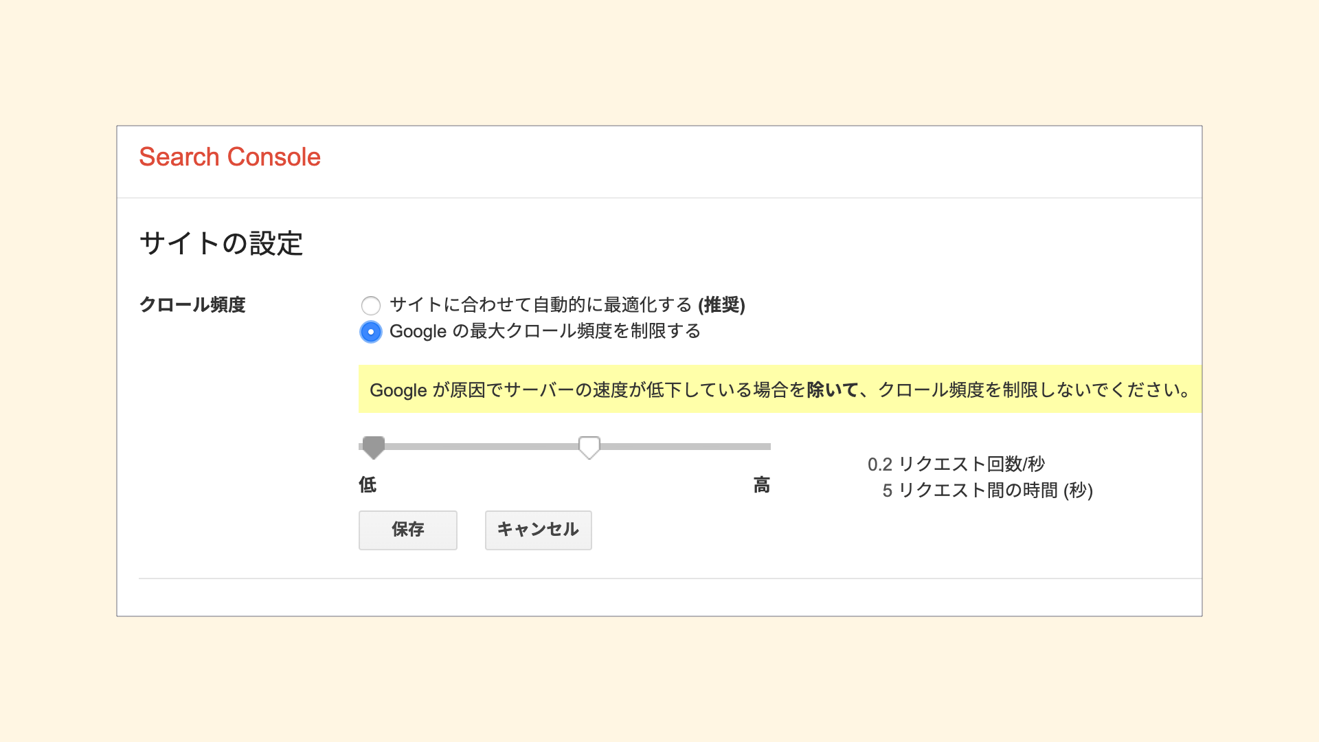 クロールレートリミットとクロールデマンドの仕組み