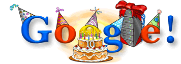 グーグル誕生10周年ロゴ