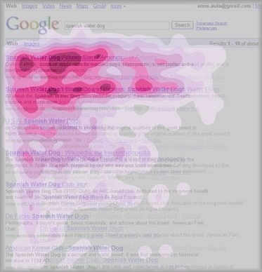 Google検索結果ページのヒートマップ