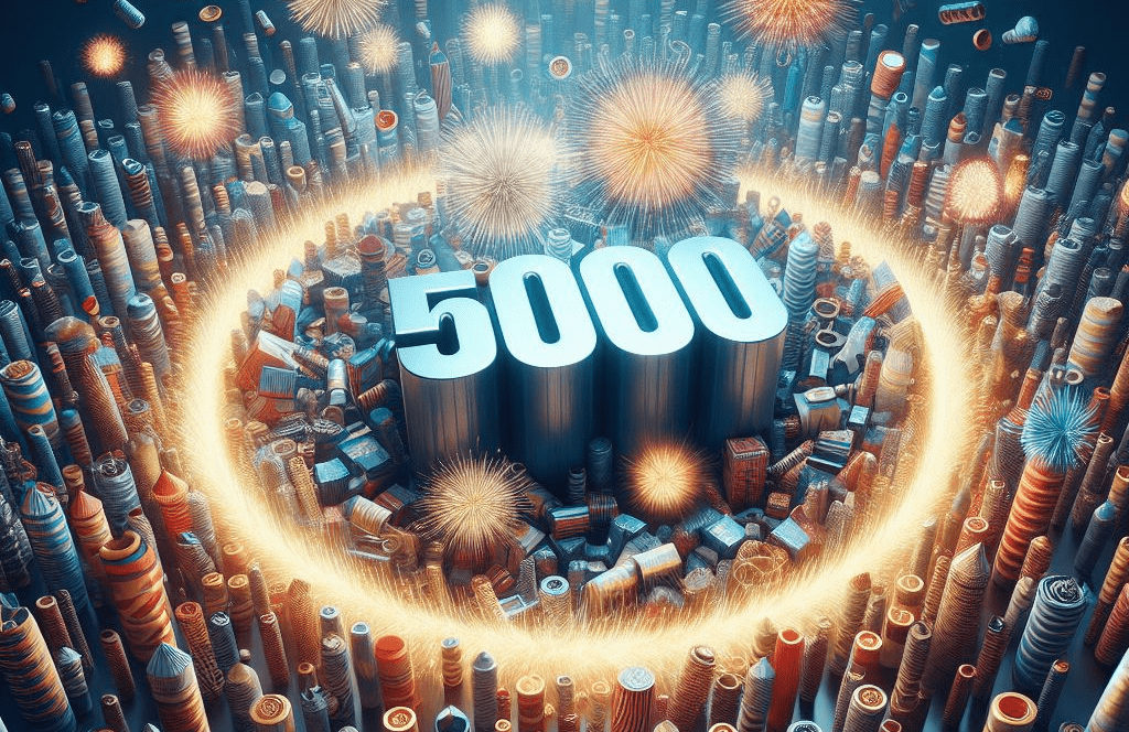 5000記事達成