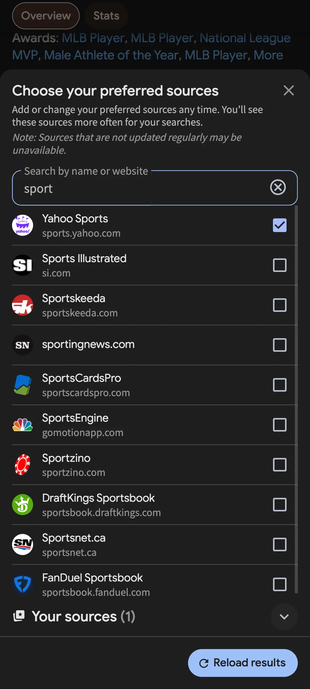 Preferred Sources