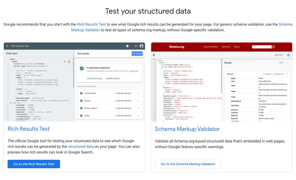 Test your structured data