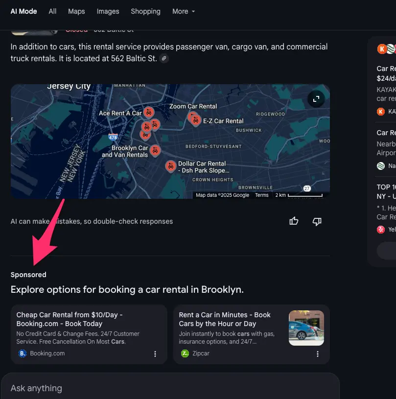 Local ads in AI Mode
