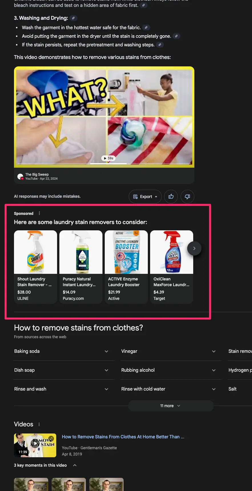 remove stain from clothes