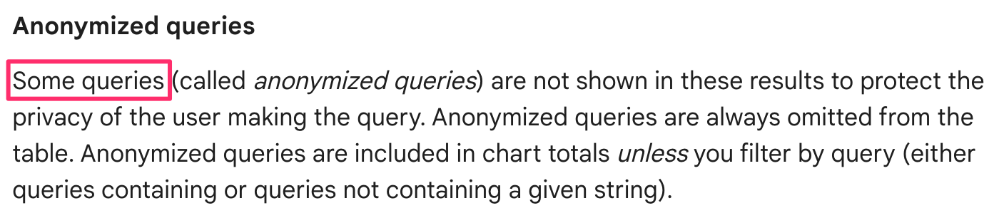 Anonymized queries