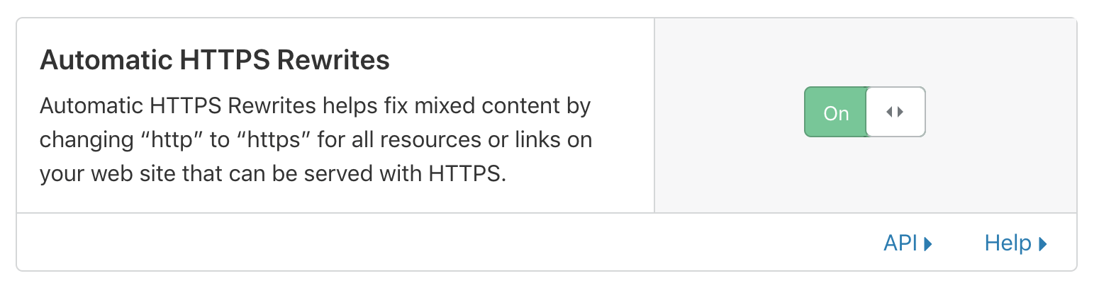 Automatic HTTPS rewrites