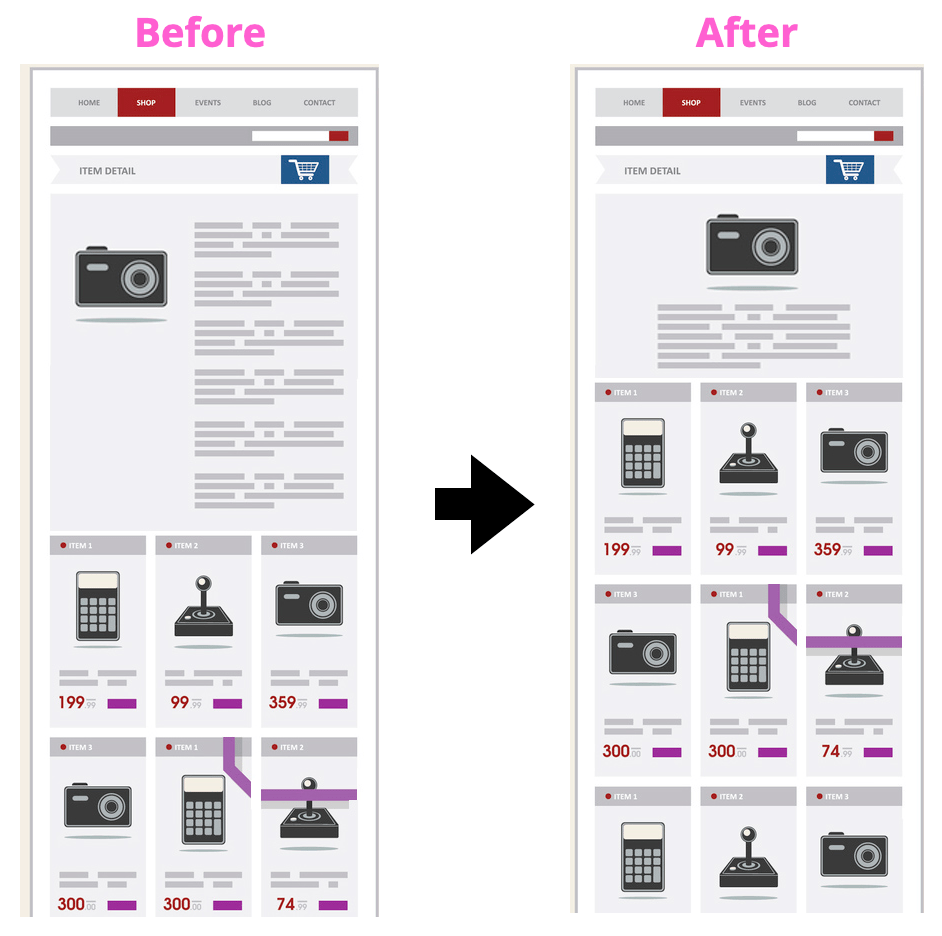 EC サイトのカテゴリページの記事コンテンツを削減