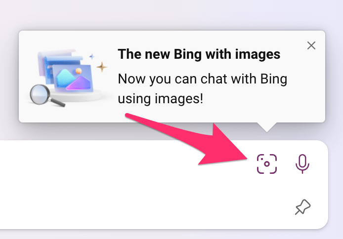 Bingチャットに画像をアップロード