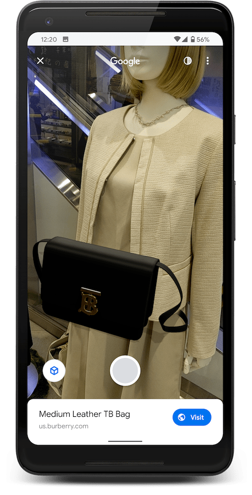 バーバリーのバッグを AR