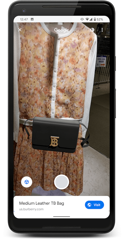 バーバリーのバッグを AR