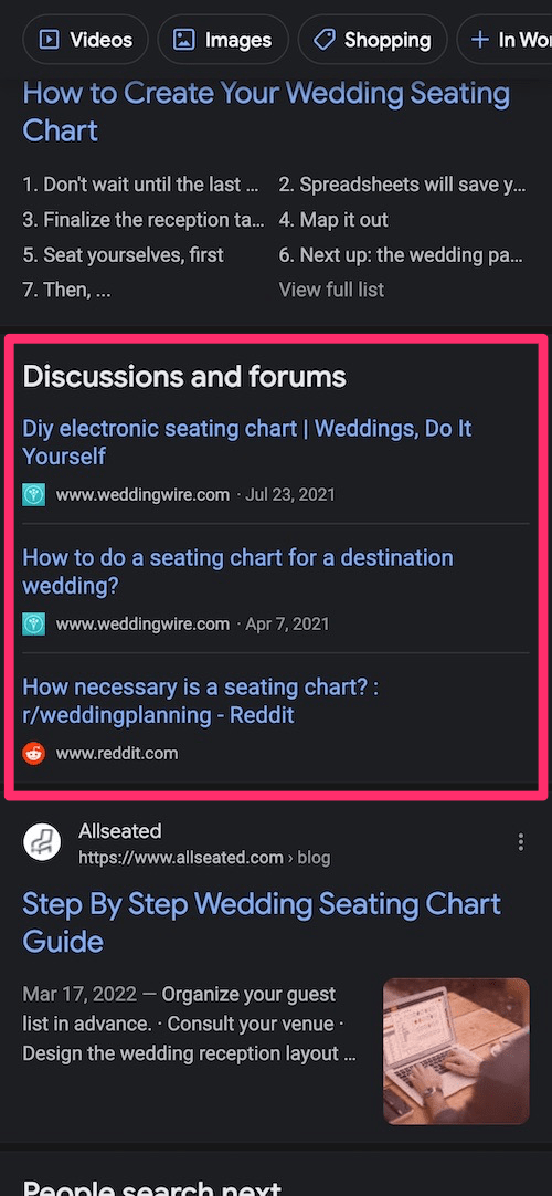 Discussions and forums