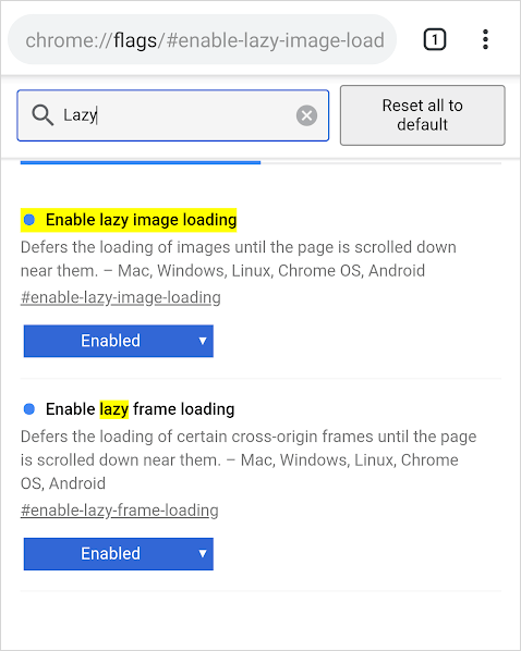 Enable lazy image loading フラッグ