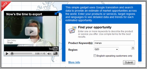 Google Export Adviser