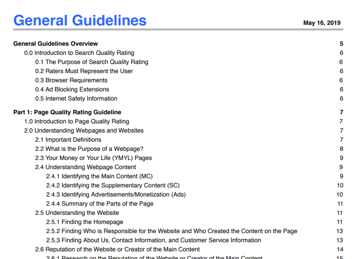 General Guidelines May 16, 2019