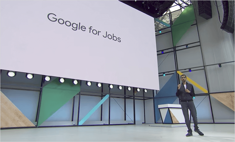 Google for Jobs を発表する Sundar Pichai