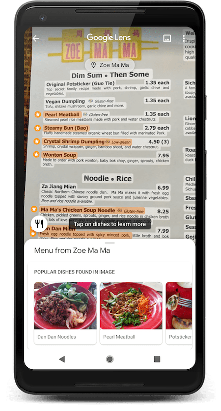 popular menu