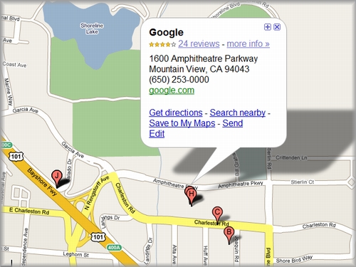 Google Mapsで調べたGoogle本社