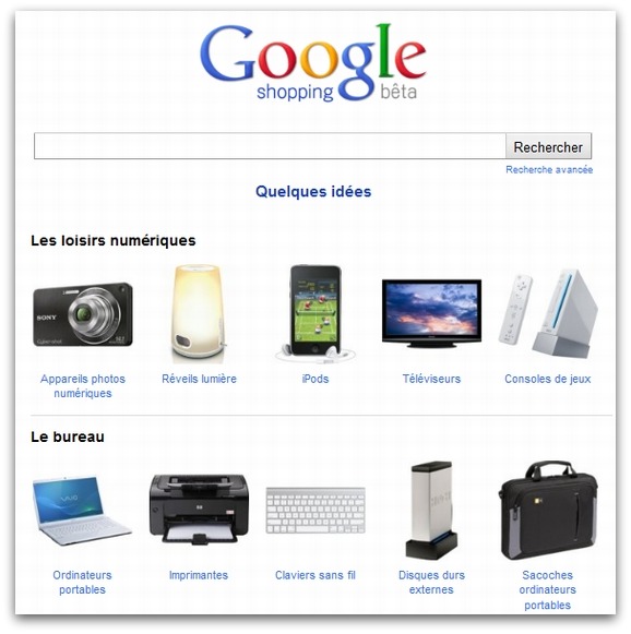 Google ショッピング フランス
