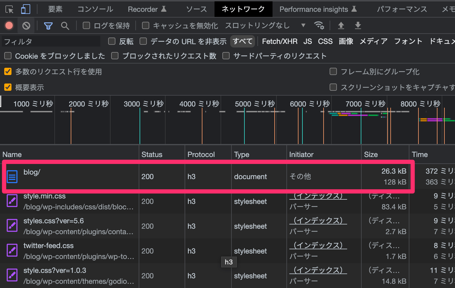 デベロッパー ツール