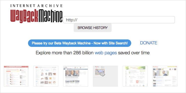 Internet Archive の Wayback Machine