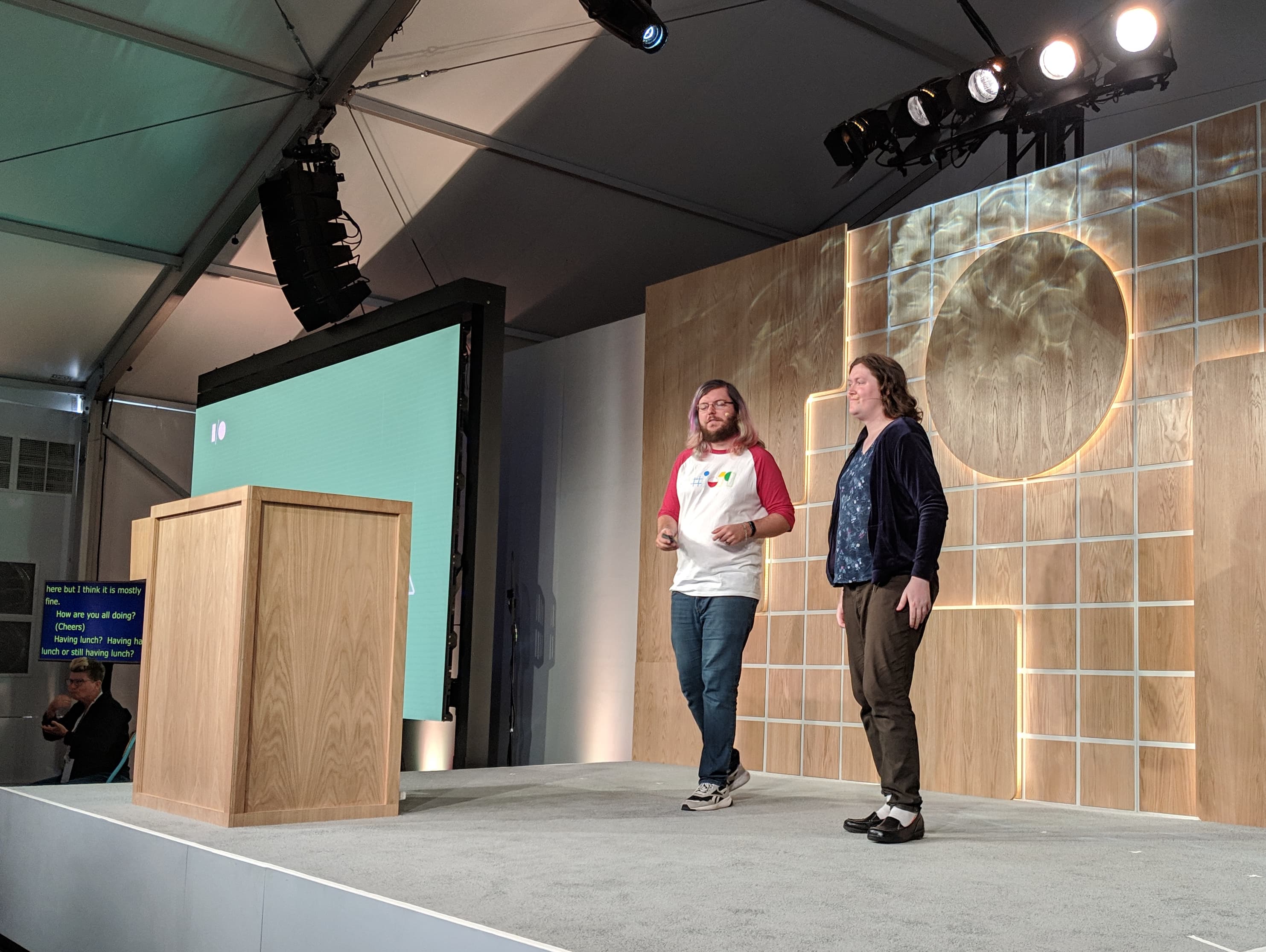 Martin and Zoe at Google I/O 2019