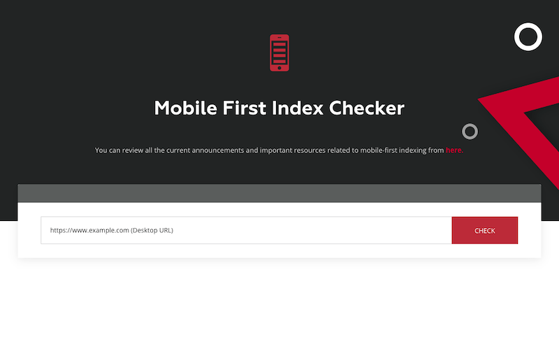 Mobile First Index Checker