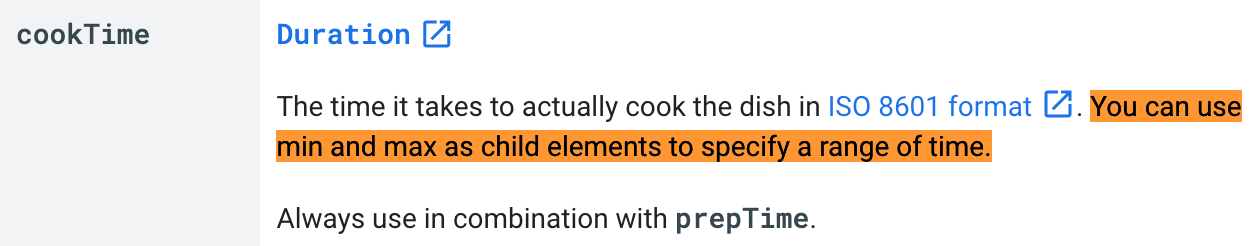 You can use min and max as child elements to specify a range of time.