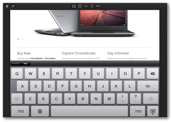 iPadのキーボード表示