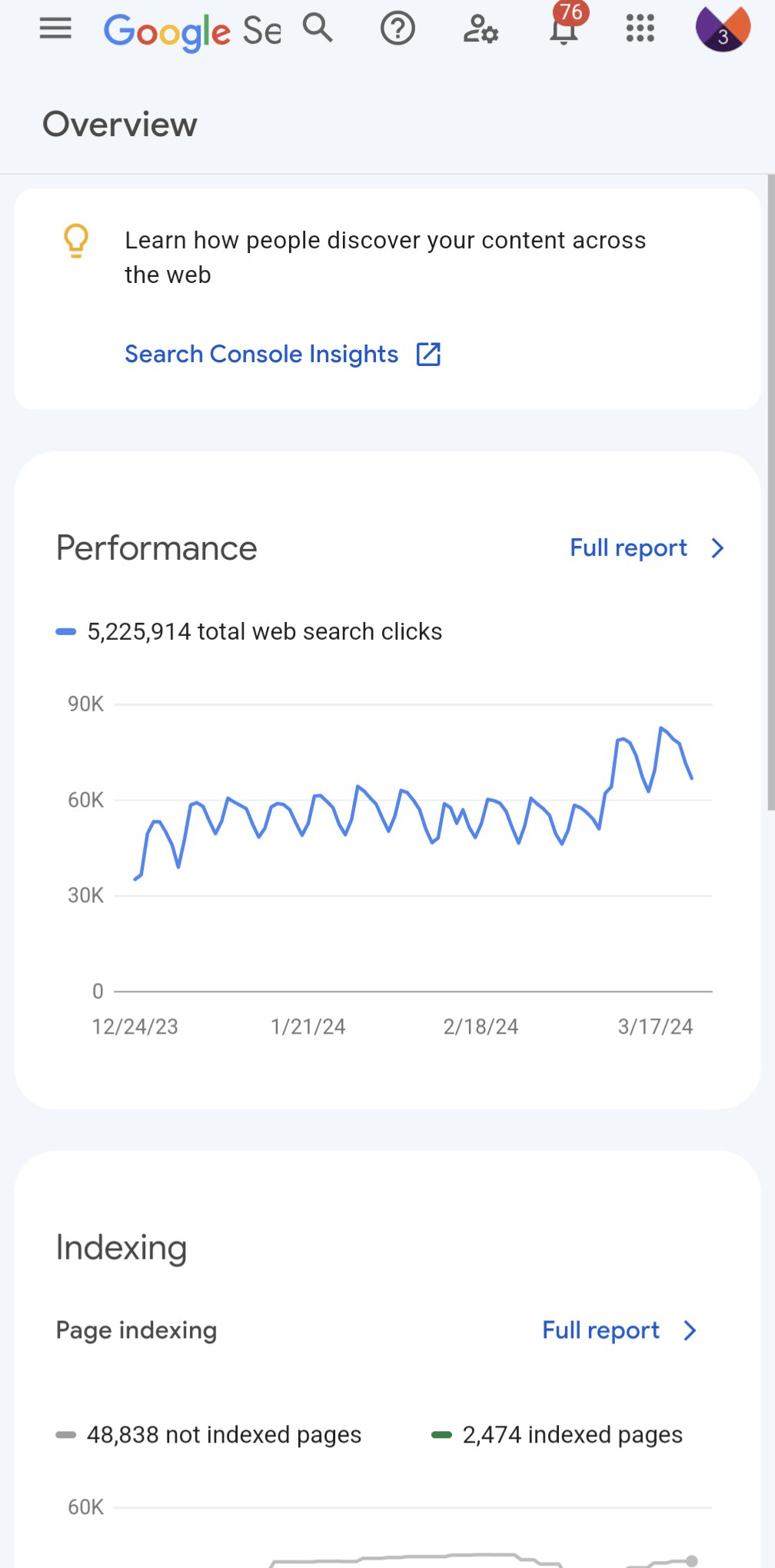 Search Console モバイルアプリ