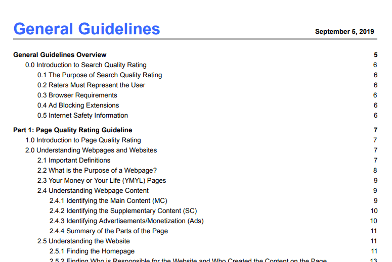 General Guidelines September 5, 2019