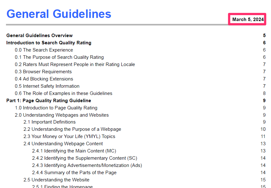 General Guidelines