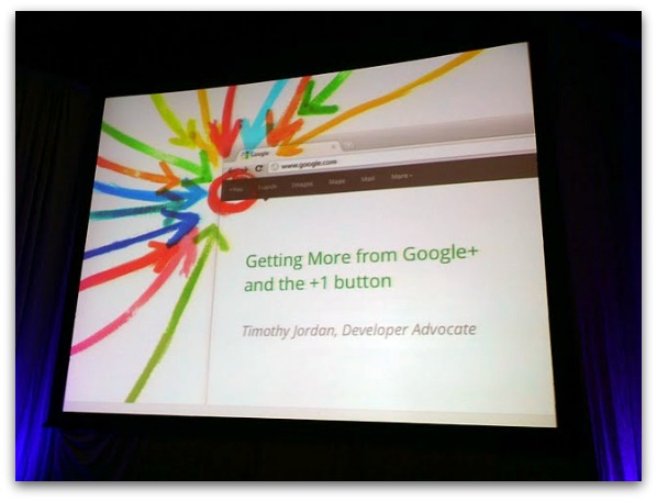 Google+のセッションのオープニングスライド