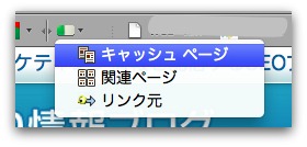 PageRankバーからキャッシュ表示