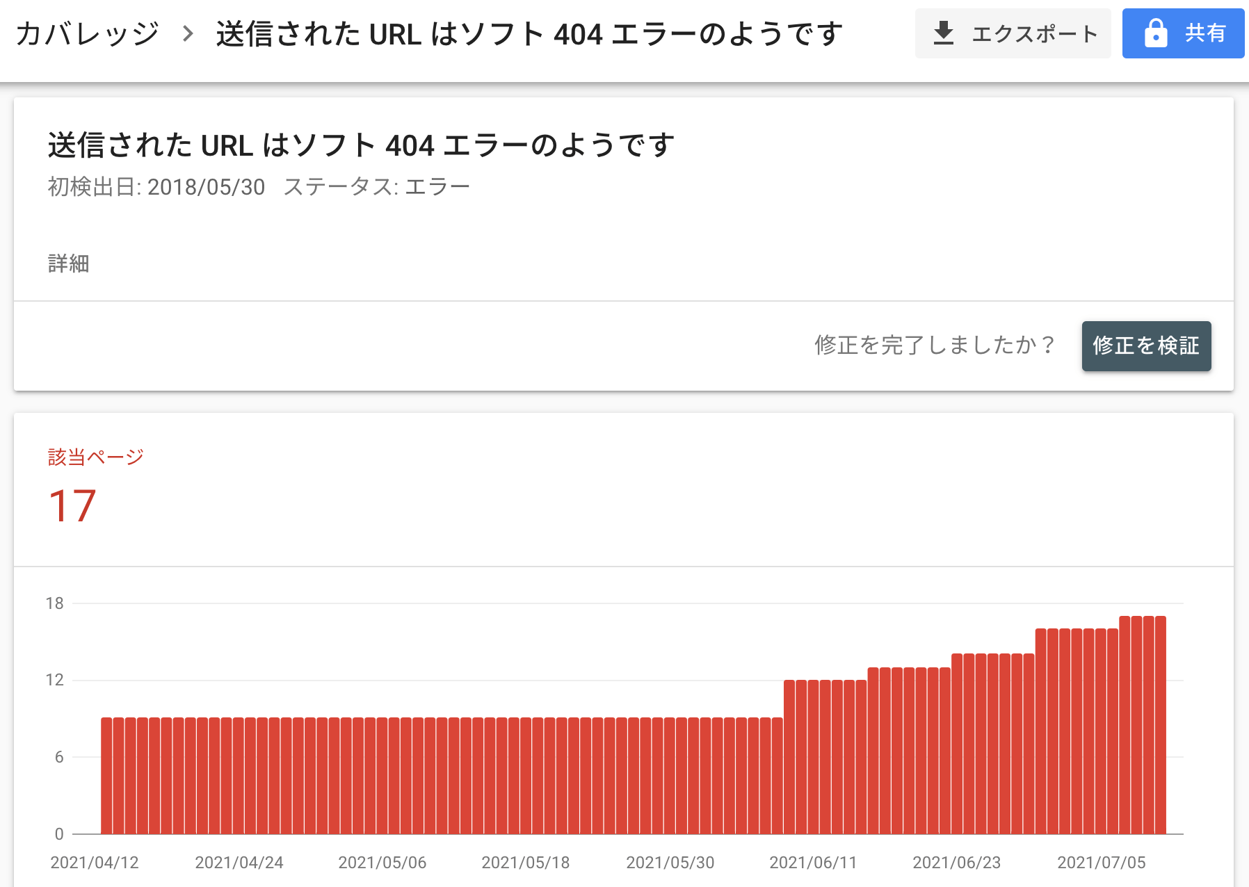 カバレッジレポートのソフト 404