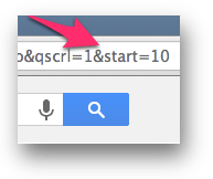 検索結果のURLのstartパラメータ