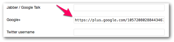 WordPressのプロフィールでGoogle+を設定