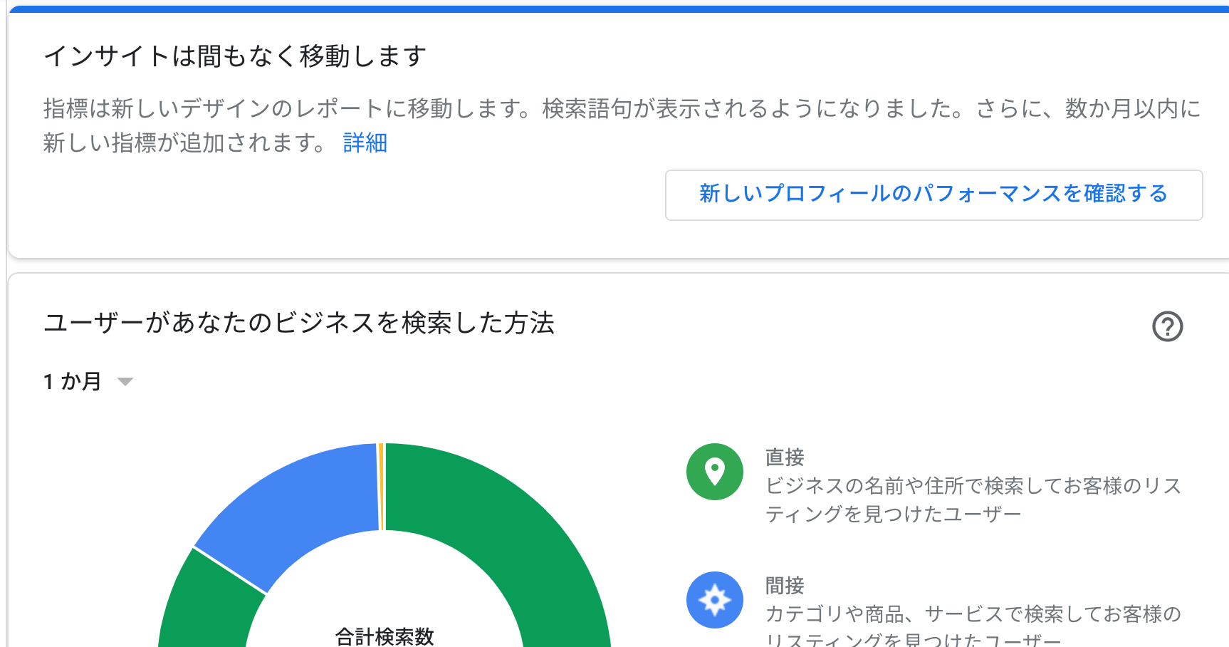 指標は新しいデザインのレポートに移動します。検索語句が表示されるようになりました。さらに、数か月以内に新しい指標が追加されます。